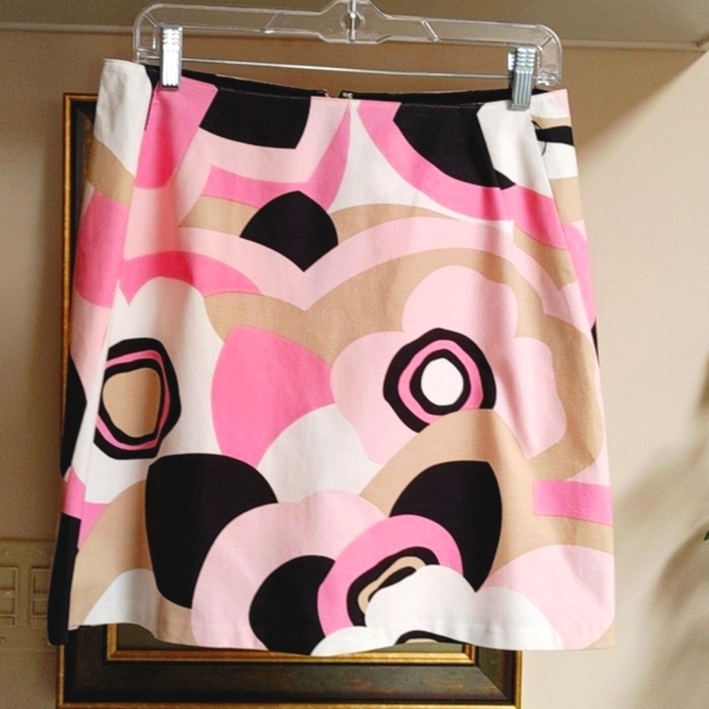 Elie Tahari Psychedelic Print Short Skirt Size 4